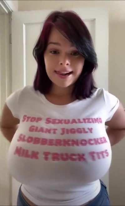 Don't read the words on the t-shirt