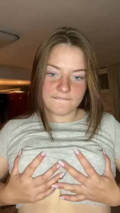 Your Hands would go great on my tits, would you like to grip on?