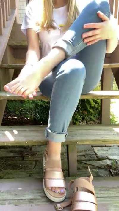 Do you prefer me in or out of my sandals?