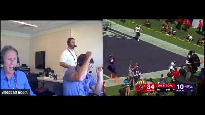 One more highlight from the radio booth to get y’all through the bye week! Jaylin Noel scored his first career TD and here’s how it sounded and what we saw in the Texans Radio Booth!