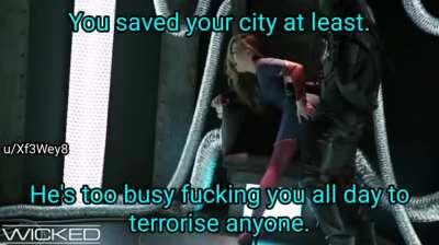 Superhero corrupted by supervillain