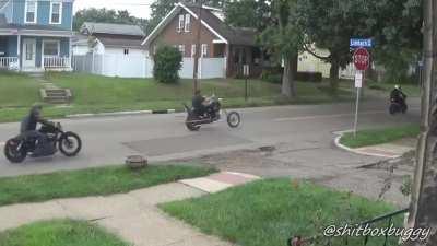 Karen guy reports every vehicle in his resident and gets trolled by them. (1:45 for every trolls)