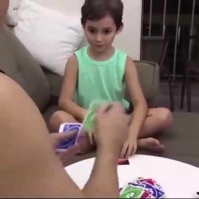 You could see the soul leave his eyes but by bit with every card his dad put down