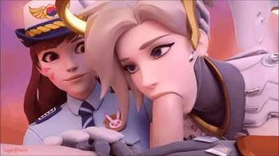 Mercy taking care of your cock