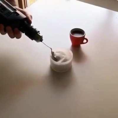 World's shittiest scooper meets coffee cup