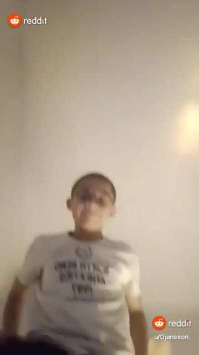 someone smacking his ass on the phone