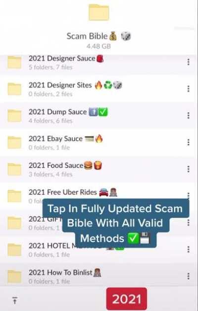 (New) 2021 ✅❗️Scam Bible For The Low HMU