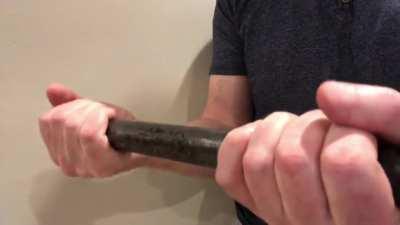 Watch me bend a piece of galvanized steel (sound on)