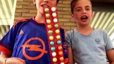 Kids doing a challenge