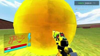 you can helicopter fast enough to leave behind your health bar