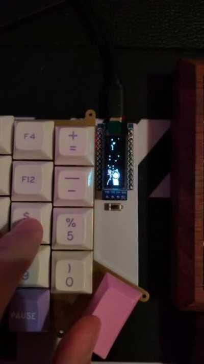 Christmas snow with pop cat! (OLED)