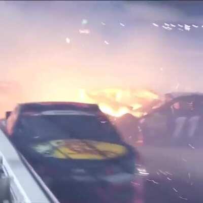 Austin Dillon walks away from a mega crash in the 2015 Coca Cola 400 (credit NASCAR on YouTube)