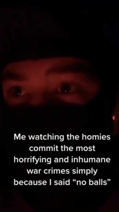 your honor he said no balls