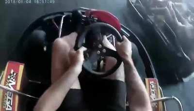 NSFW Go kart accident costs guy his finger