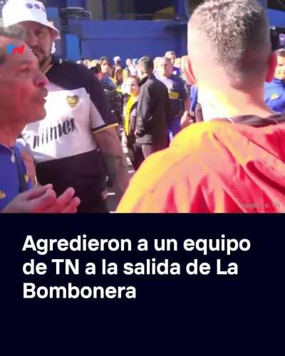 Agredieron a un equipo de TN a la salida de La Bombonera 