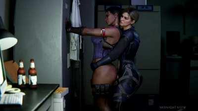 Sheva x Jill (Midnightnsfw) [Resident Evil]