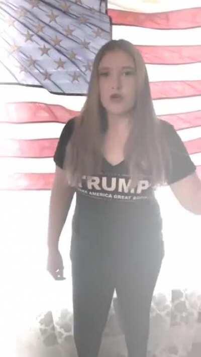 MAGA teen expressing herself