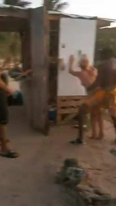 You brought her on a trip to the motherland and now the men in the tribe want their turn with her.