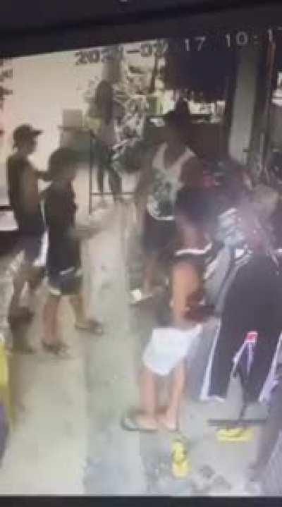 Guy fights off 3 bullies