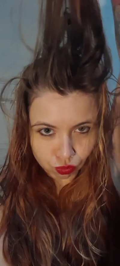 hair after shower
