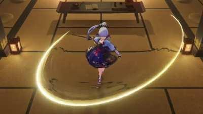 A few character attack animations in slow mo