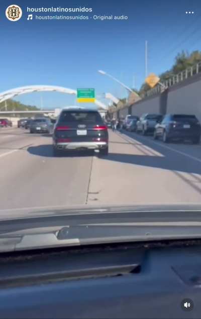 ICE, other Federal Police and local PD In Texas have begun to set up checkpoints on major highways to randomly check back and brown people. This is one on US Route 59 in Houston yesterday.