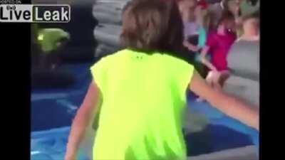 At this fair obstacle course