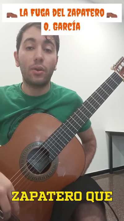 Fragmento de La Fuga del zapatero de Olímpiades García #guitarra