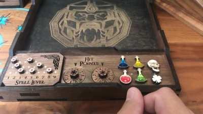 [OC] All the toys...full suite of table accessories now designed for my Gaming table...ok, I might add an Initiative tracker later 🙂 more @paladinwoodworkingmaine