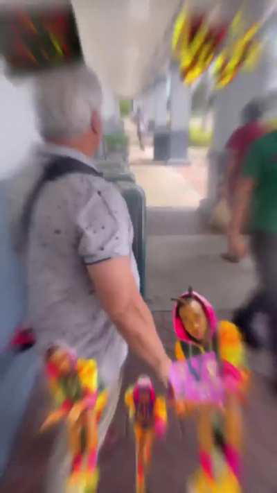 “George” throws leg kicks and side kick in street altercation