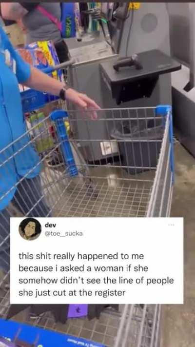 Was @toe_sucka in the wrong here or the line cutter??