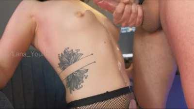 My small boobs are your target, Unload now