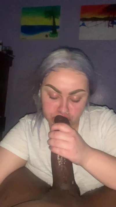 She can’t help but try and stuff her mouth with my BBC [OC]