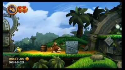 Donkey Kong Country Returns: Jungle Hijinx 1-1 [Gold Medal Time Attack]