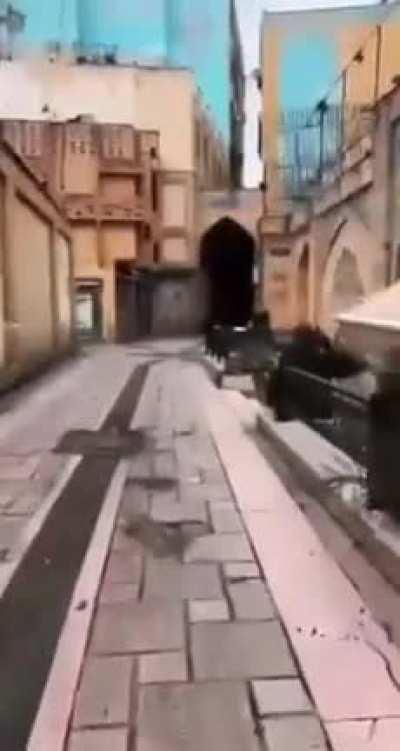 Terrorist basij hoards are sent to Tehran Bazaar to 