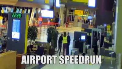 airport speedrun