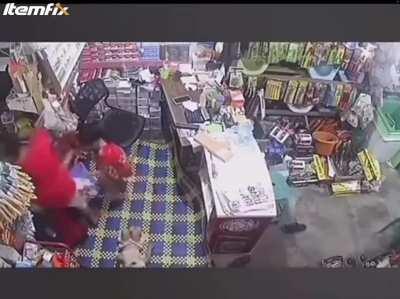 Uninvited visitor visits the shop