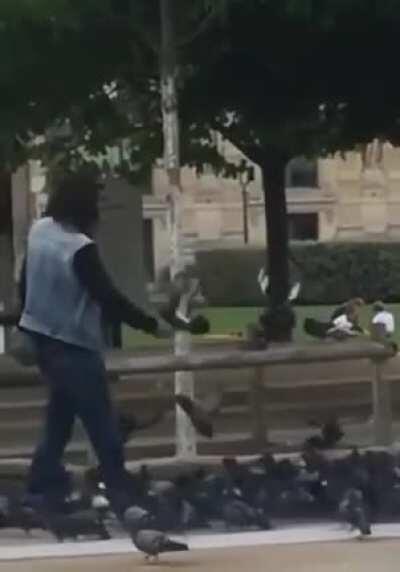 This guy is just loving life