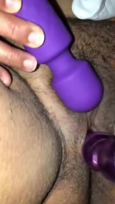 (W)ife and (M)e playing with toys, making her cum hard!!!!