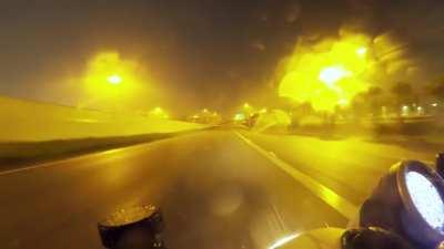 Finally captured what it's like to ride in the rain.