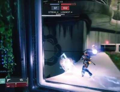 Warlock uses Shoulder Charge