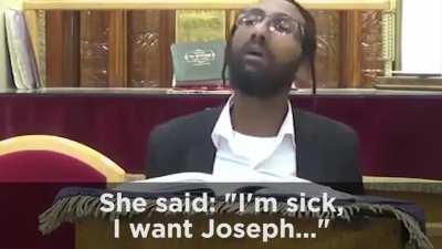 Funny Israeli rabbi teaches a biblical story and illustrates using racism against Egyptian 