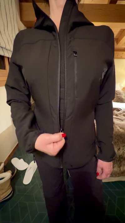 What's underneath a milf's ski gear