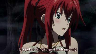 Boobs, Poke them both at the same time.