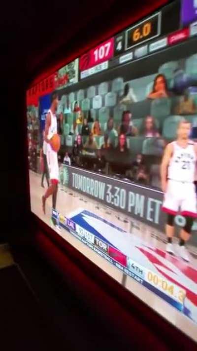 Raptors red mancave. Can't go to the arena for now but this space will do. Who's coming over 😘. Go Raps!