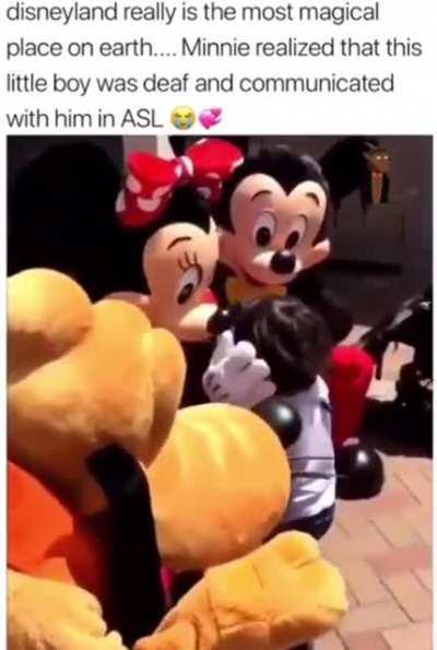 Being in a hot suit, getting very little payment; still puts in the effort to make a magical moment for everyone......