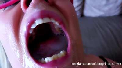 His huge load made me choke and gag but I swallowed it all
