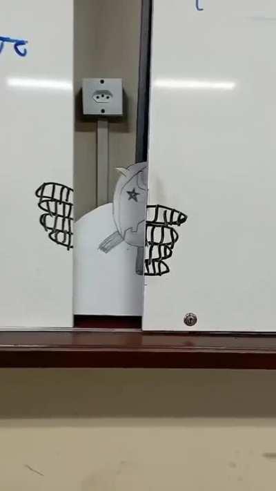 Tusk hidden in class board 