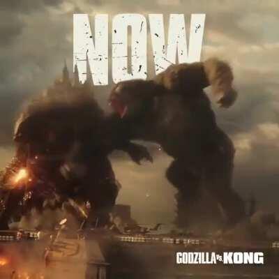 Small piece of extended footage with Godzilla slapping Kong:
