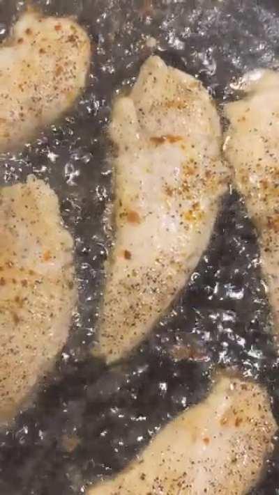 This chicken in cast iron.